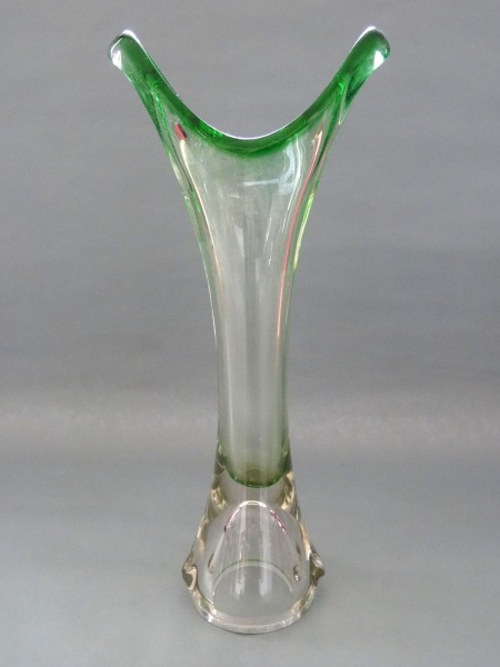 Ливанский стекольный завод - Ваза зелёная, h 35 см
