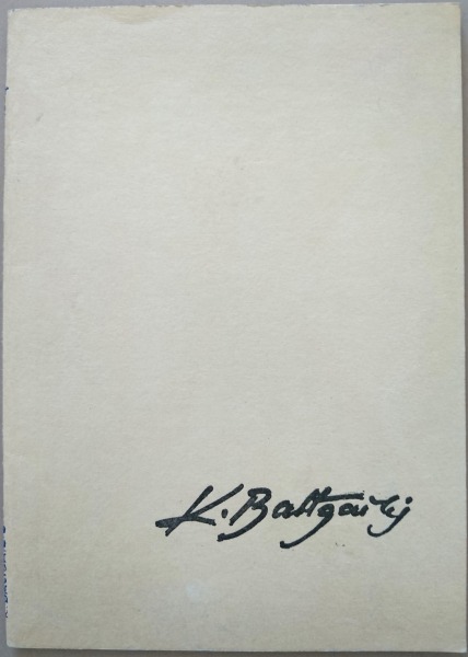 Katalogs - Mākslinieka Kārļa Baltgaiļa darbu izstāde. Rīga, 1964.