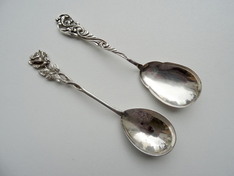 Серебряные ложки, 830 проба, 29 гр., длина 12,5 см