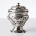 Серебряная конфетница с золочением CA 326.гр., h 16 см, 830 проба