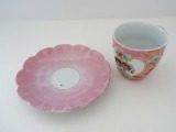 Cup with saucer, porcelain