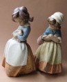L`ladro - figurines 2 pieces, porcelain h 20.5 cm