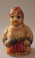 Солонка, 1 шт., Африканская женщина обливная керамика H 11 см