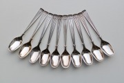 Silver spoons 10 pieces, 11.4 cm Th Martinsen 98.6 gr., fineness 830