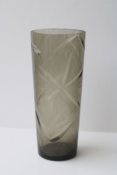 Ilguciems glass factory - vase black H 23 cm