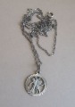 Silver pendant Gemini with chain, 4 g.