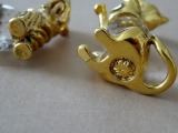 Swarovski figuriņas - Kaķis un suns h 3 cm; h 2.5 cm