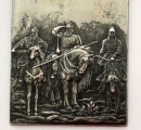 Sudraba plāksne - Vasņecova trīs varoņi, 84., 875 proves, meistāra zīme, 14.7x9 cm