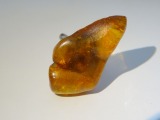 Amber ring irregular shape size 16 mm