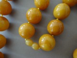 Aged amber beads from the 1990s, length 58 cm