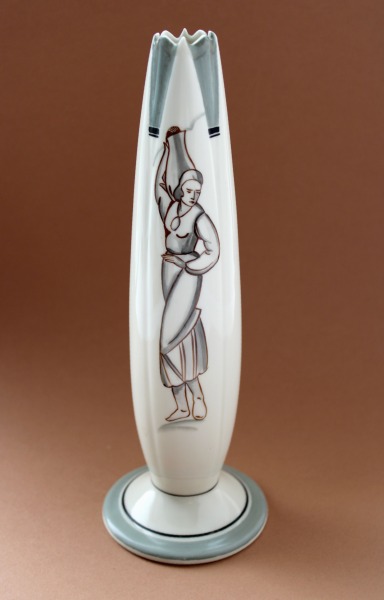RPF - Vase. Handmade, initials R.A., porcelain, h 24 cm
