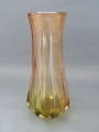 Līvanu glass factory - Vase yellow-brown, h 24.5 cm