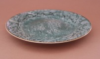 Kuzņecovs - Šķīvis. Eksperimentāls krāsojums, porcelāns, d 16.5 cm