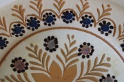 Plate with floral pattern, ceramic, Keszler, D 19 cm