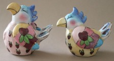 Sālstrauki, 2 gab, Putni, H 7,5 cm
