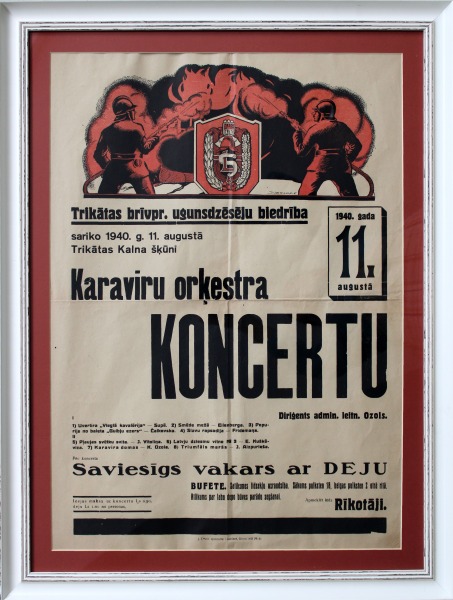 Poster - War Men's Orchestra concert 1940