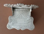 Серебряная солонка Трон, 84 проба, вес 53.23 г.