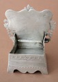 Серебряная солонка Трон, 84 проба, вес 53.23 г.
