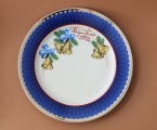 Porcelain plate Merry Christmas, decal, text B. Kārkliņa, d 27 cm