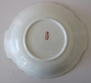 RFF - Fajansa šķīvis, zaļš ar ziediem, D 25 cm