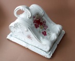 Cheese dish faience, porcelain, England 17x19x23.5 cm
