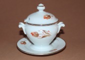 Kuzņecovs - Mērces trauks ar vāku, porcelāns, h 10.5 cm