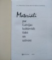 LU Institute of Literature, Folklore and Art - Materials on Latvian cultural environment: facts and 
