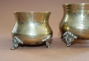 Dekoratīvas vāzes, bronza, E.P.N.S., h 7 cm; h 5.4 cm