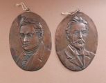 Dzejnieku portreti, metāls 2.gab. A. Čehovs un A. Gribojedovs, 23x16 cm
