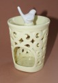 Porcelāna aromātiskā lampa ar putniņu h 15 cm; d 9.5 cm