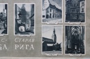 Riga 1954, architectural monuments, two-sided, 49.5x63.5 cm