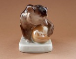RPF - Bear with a ball, porcelain, 1953-62, h 9 cm