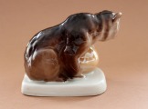 RPF - Bear with a ball, porcelain, 1953-62, h 9 cm