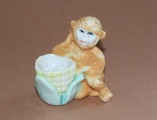 Sālstrauks ar pērtiķi, porcelāns, h 7 cm