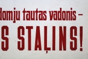 Velēšanu plakāts Staļins 29x61 cm