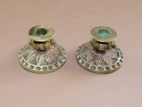 Bronzas svečturi 2.gab., h 3.5 cm