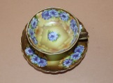 Divnieks ar rudzupuķēm, porcelāns, tases h 4.2 cm; d 7.3 cm