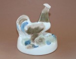 Gorodnica - Pelnutrauks gailis, porcelāns, H 15 cm D 14 cm
