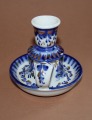 Gzhel - Porcelain candlestick, h 9 cm