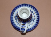 Gzhel - Porcelain candlestick, h 9 cm