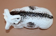 Kuznetsov - Butter dish ram, porcelain H 12 cm W 17 cm