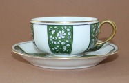 Limoge - Divnieks, porcelāns, tases h 4.7 cm; d 9.2 cm