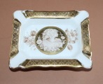 Limoges - Ashtray, porcelain, 1940s, 11x8.5 cm