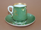 M.S. Kuznetsovs - cup with saucer, porcelain