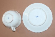 Meissen - Tase ar apakštasi, porcelāns, tases h 5 cm; d 9.7 cm