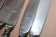 Ножи Лиепая, ручки посеребренные, 6 шт.
