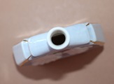 RPR - perfume bottle, porcelain, designer - Zina Ulste, h 8.5 cm with a crack