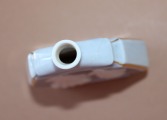 RPR - perfume bottle, porcelain, designer - Zina Ulste, h 8.5 cm with a crack