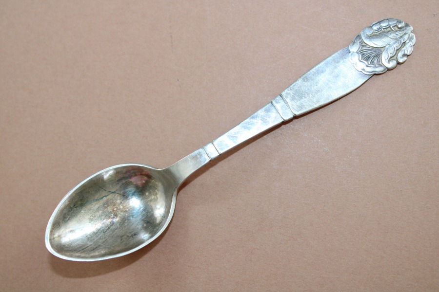 Sudraba karote, 830 prove, garums 11 cm; svars 10.47 g.