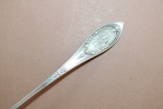 Silver spoon, fineness 830, length 13.5 cm; weight 11.14 g.